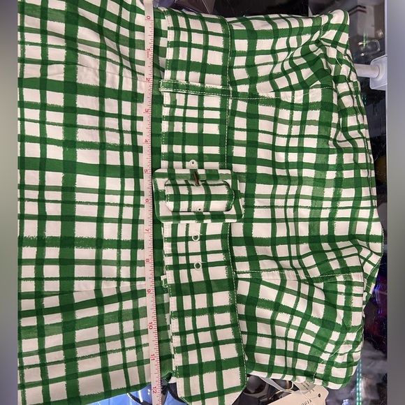 Maeve Strapless Belted Midi Dress green motif - Picture 6 of 13